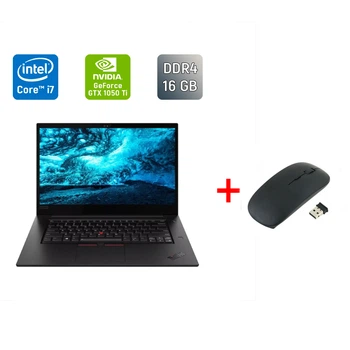 Игровой ноутбук Lenovo ThinkPad x1 Extreme / 15.6" (1920x1080) IPS / Intel Core i7-8750H (6 (12) ядер по 2.2 - 4.1 GHz) / 16 GB DDR4 / 512 GB SSD / nVidia GeForce GTX 1050 Ti, 4 GB GDDR5, 128-bit / WebCam / TouchID / Windows 10 б/у + Подарок Мышь