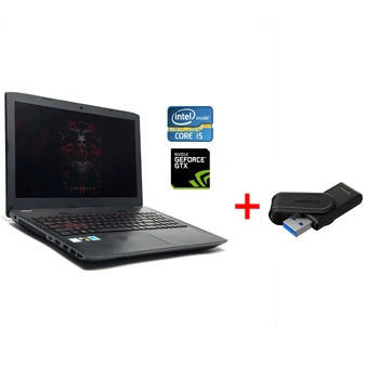 Игровой ноутбук Asus ROG Strix GL552VW / 15.6" (1920x1080) IPS / Intel Core i5-6300HQ (4 ядра по 2.3 - 3.2 GHz) / 8 GB DDR4 / 480 GB SSD / nVidia GeForce GTX 960M, 2 GB GDDR5, 128-bit / WebCam / DVD-ROM / Win 11 Home б/у + Подарунок Накопитель 64GB
