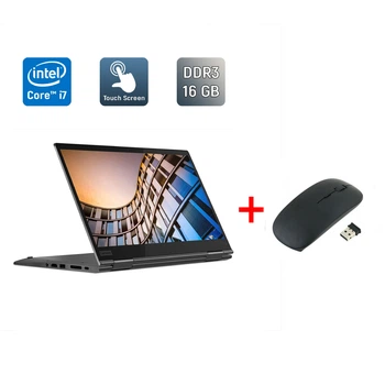 Ноутбук-трансформер Lenovo ThinkPad X1 Yoga gen4 / 14" (2560x1440) IPS Touch / Intel Core i7-8665U (4 (8) ядра по 1.9 - 4.8 GHz) / 16 GB DDR3 / 512 GB SSD / Intel UHD Graphics / WebCam / TouchID / Windows 11 б/у + Подарок Беспроводная мышь / USB