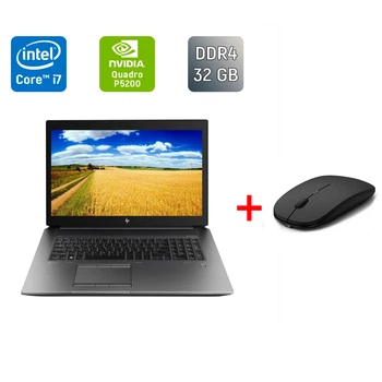 Мобильная рабочая станция Б-класс HP zBook 17 G5 / 17.3" (1920x1080) IPS / Intel Core i7-8850H (6 (12) ядра по 2.6 - 4.3 GHz) / 32 GB DDR4 / 1000 GB SSD / nVidia Quadro P5200, 16 GB GDDR5, 256-bit / WebCam / Fingerprint б/у + Подарок Мышь / USB
