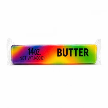 Антистрес-іграшка Squishy Butter Rainbow Масло райдужне 24 см, м'який сквіш великий