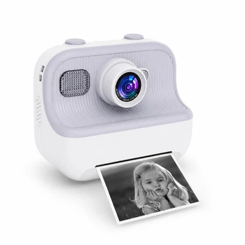 Дитячий фотоапарат миттєвого друку M8 Білий IPS-дисплей 2.4", миттєвий термодрук, 48 МП, відео 1080P, USB Type-C