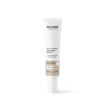 Солнцезащитный крем для лица Daily Defense Sunscreen SPF 50 RE.CARE 30 мл 4823109414174