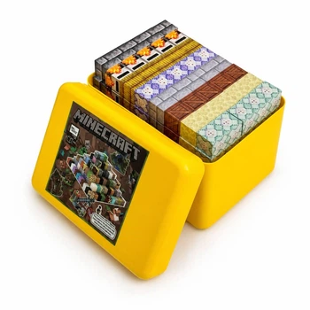 Магнитный конструктор Magnetic Cube 240 кубиков с 11 текстурными блоками, 2 фигурками и пластиковой коробкой
