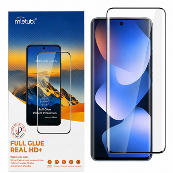 Защитное стекло Mietubl 3D для Xiaomi Redmi Note 15 5G Global (164×75.4 мм), 9H, Full Glue, ESD Anti-Static, с изогнутыми краями, черная рамка