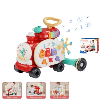 Каталка-ходунки паровоз 41см, игровая панель/бизиборд, муз. N61008