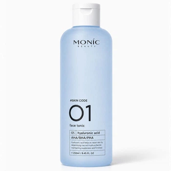 Тоник для лица Monic Beauty #Skin Code 01 Гиалуроновая кислота AHA/BHA/PHA, 250 мл ( 5061010280085 )