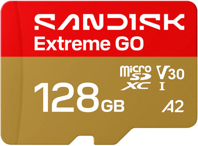 Карта памяти SanDisk Extreme GO microSDXC 128GB Class 10 UHS-I U3 V30 A2 (619659227944)