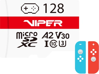 Карта памяти Patriot Viper Gaming Series microSDXC 128GB Class 10 UHS-I V30 A2 + SD адаптер (4711378429404)
