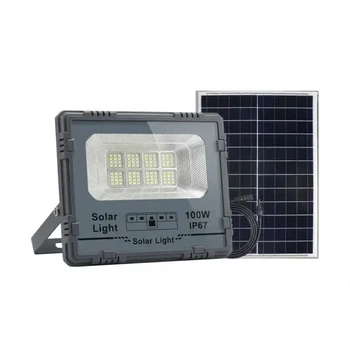 Уличный LED фонарь 100 Вт 120 LED с солнечной панелью IP67 22,2х5,2х24,6 см металлический белый