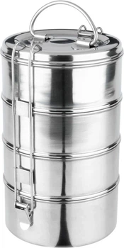 Menażka obiadowa Vilde Stalowa 4-poziomowa 4 x 900 ml (5900670108134)