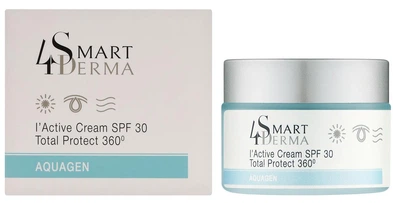 Экстраувлажняющий крем с церамидами SPF 30 для сухой и нормальной кожи Smart4Derma Active Cream Total Protect 360 50мл