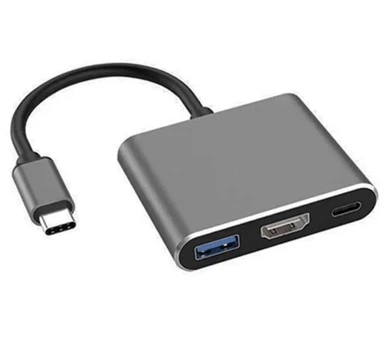 Переходник адаптер Type-C на USB, HDTV, Type-C (R051782)