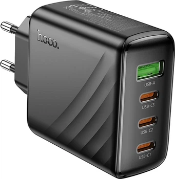 Сетевое зарядное устройство Hoco CS27A Supply PD67W (3C1A) charger (EU) Black (6942007639835)