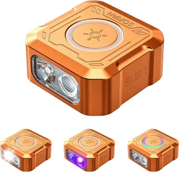 Ліхтар Універсальний SOFIRN SE1 SET (300 Люмен, УФ, RGB, Магніт) помаранчевий
