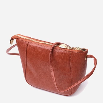 Сумка кросс боди через плечо женская из натуральная кожи Vintage leather-22300 Коричневая