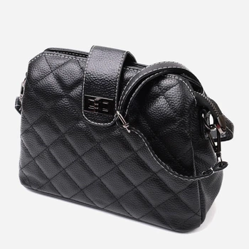 Сумка кросс боді через плече жіноча з натуральної шкіри Vintage leather-22415 Чорна