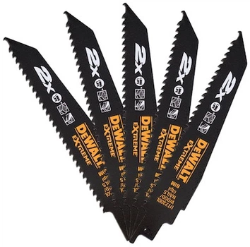 Zestaw brzeszczotów do piły szablastej DeWalt Extreme 2X Long Life BIM do drewna 152 mm 5 szt (DT2300L-QZ)