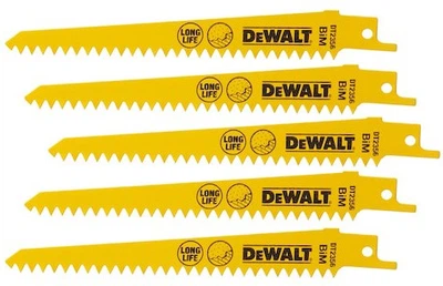 Zestaw brzeszczotów do piły szablastej DeWalt BIM 152 mm 5 szt (DT2356-QZ)
