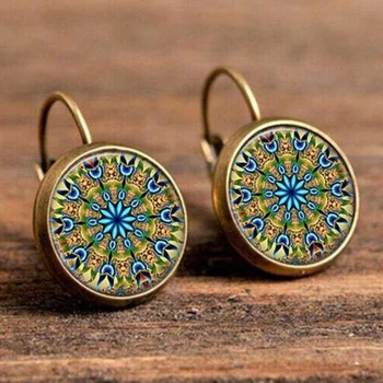 Серьги винтажные бохо Лесная мандала Podarkus BK137-21