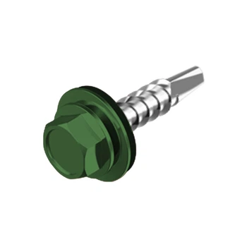 Саморез с шайбой Metalvis RAL6002 4,8*35 мм 15 шт зеленый