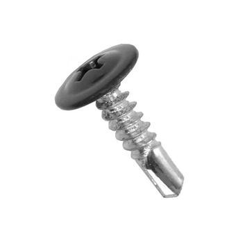 Саморез с пресшайбой Krep Tech 4,2*19 мм RAL7024 100 шт графит