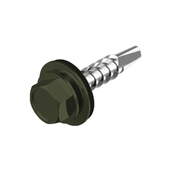 Саморез с шайбой Metalvis RAL6020 4,8*35 мм 15 шт темно-зеленый