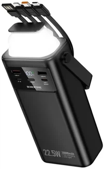 Внешний аккумулятор BOROFONE BJ65 High 22.5W+PD20W+four-cables power bank(30000mAh) Black