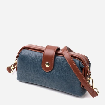 Сумка кросс боді через плече жіноча з натуральної шкіри Vintage leather-22428 Синя