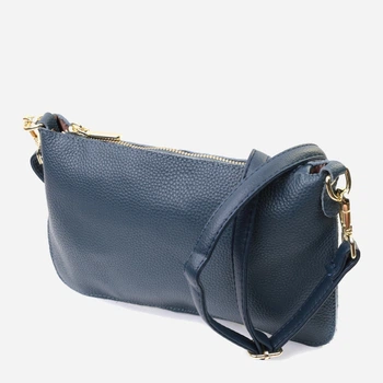 Сумка кросс боди через плечо женская из натуральная кожи Vintage leather-22646 Синяя