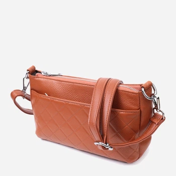 Сумка кросс боди через плечо женская из натуральная кожи Vintage leather-22804 Рыжяя