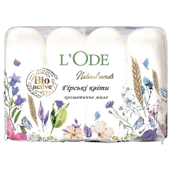 Мыло туалетное L'Ode "Горные цветы", 4шт. x 60г - 736109
