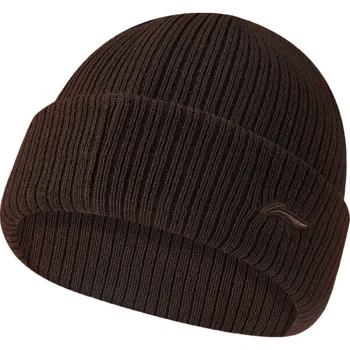 Чоловіча зимова тепла в'язана шапка-біні Li-Ning, вітрозахисна та холодостійка бавовняна шапка, лижна флісова шапка, спортивна бігова шапка для жінок