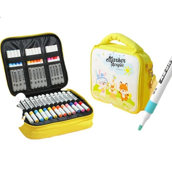 Набор акриловых маркеров M&G Stationery, 36 цветов, безопасные, непрозрачные, можно складывать друг на друга, акварельные маркеры без бумаги, для граффити, подарок на день рождения ученику начальной школы, APMT3327-ZZ