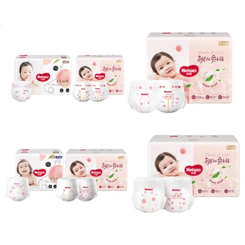 Подгузники-трусики Huggies Platinum Series Little Peach, размер XXL, 28 штук (для детей от 15 кг и старше) [дышащие и отводящие тепло]