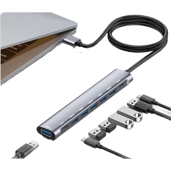 Хаб USB Isky 8 портов 1.2м USB 3.0 для ноутбуков и ПК Apple Huawei