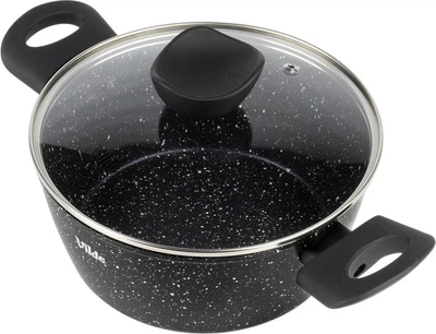 Garnek granitowy Vilde Granitica ze szklaną pokrywką 2.2 l (5900670107649)
