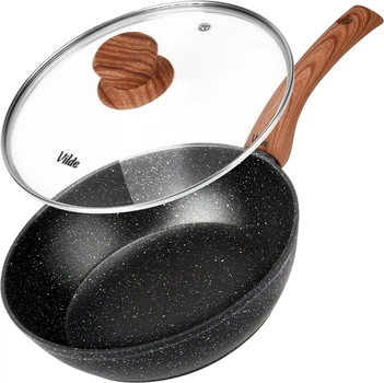 Patelnia Vilde Granitica Wood granitowa z pokrywką 24 cm (5900670110533)