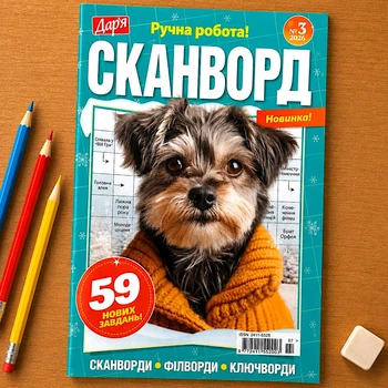 Сборник Сканворды Дарья 68 стр.№03/2026 Украинский язык