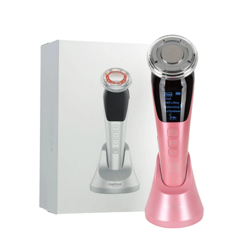Микротоковый RF лифтинг массажер для лица MEDICA+ Skin Lifting 7.0 Pink EMS LED