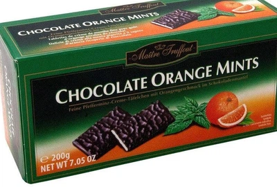 М'ятний шоколад з апельсином Maitre Truffout Orange Mints 200 г (9002859067570)