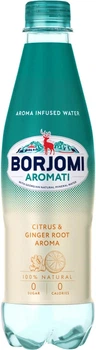 Мінеральна сильногазована вода Borjomi Flavored з ароматом цитрусових та кореню імбиру 0.5 л (4860019003180)