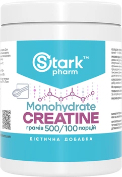 Креатин моногідрат Stark Pharm Creatine Monohydrate Powder порошок 500 г (23454)