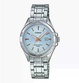 Женские наручные часы Casio LTP-1308D-2A, кварцевые, стальной браслет, водозащита 50 м