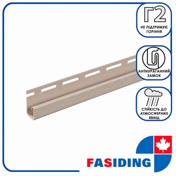 Планка сайдингу ПВХ FaSiding J-trim Какао 3.66 м