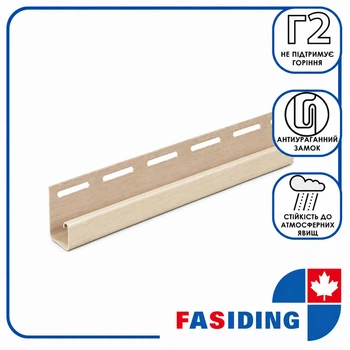 Планка сайдинга ПВХ FaSiding J-trim Мимоза 3.66 м