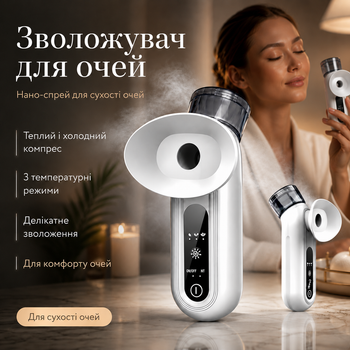 Увлажнитель для глаз нано-спрей, теплый и холодный компресс, 3 температуры, сухость глаз