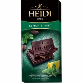 Шоколад чорний Heidi Lemon & Mint - 80 g
