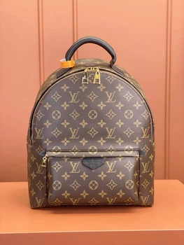 Рюкзак Louis Vuitton Palm Springs коричневий шкіряний Луі Вітон Big size (126)