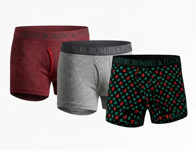 Набор мужских трусов боксеров Abercrombie & Fitch 3 шт. в наборе, размер ХS, цвет разноцветный.